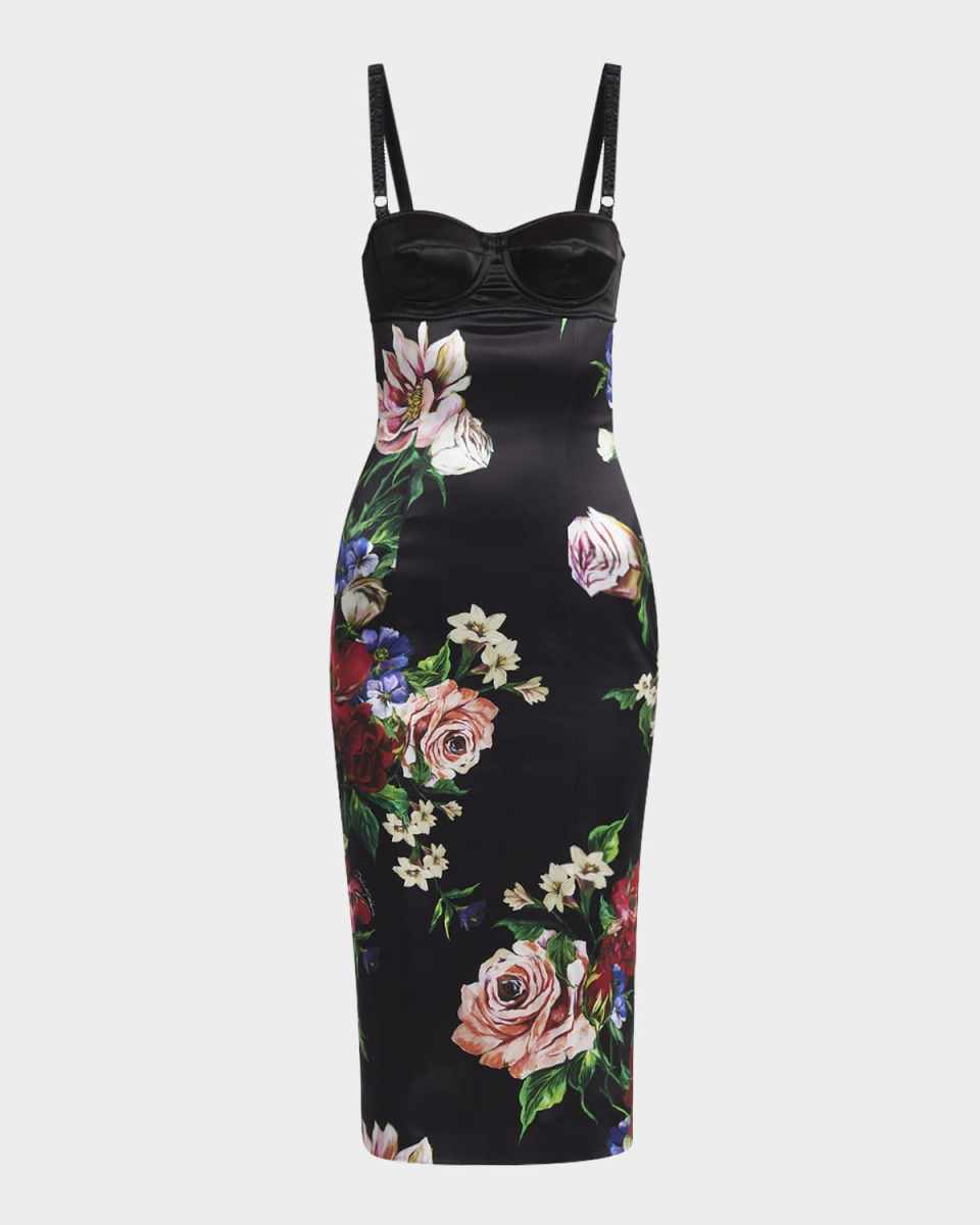 Rasovi Bouquet Fantichi Bustier Midi Dress